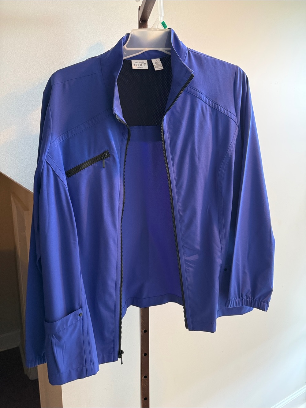 Chico’s  Women's Royal Blue Lightweight Bomber Jacket